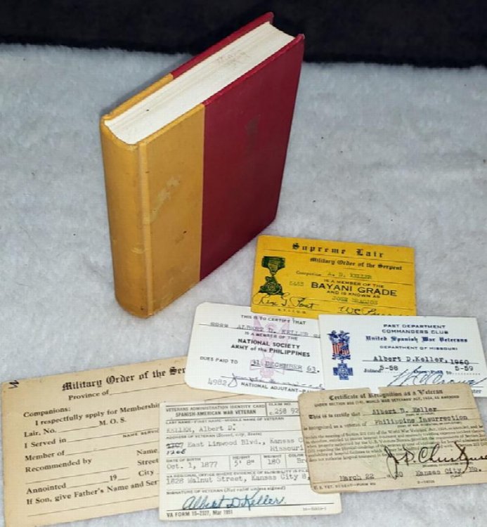 Constitution and Rules and Regulations of the United Spanish War Veterans, 1951 [with] Several Associated Membership Cards