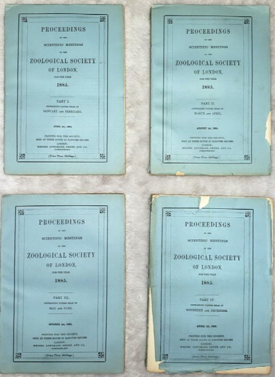 Proceedings of the Scientific Meetings of the Zoological Society of London for the Year 1885 (Complete in Four Parts)