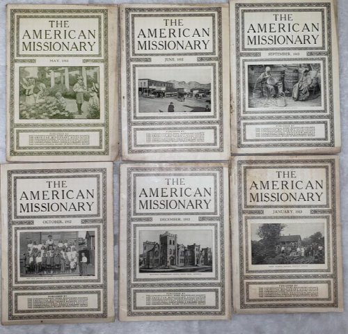 The American Missionary (Incomplete run of Six Issues from May, 1912 to January 1913, Including May, June, September, October, December, and January)