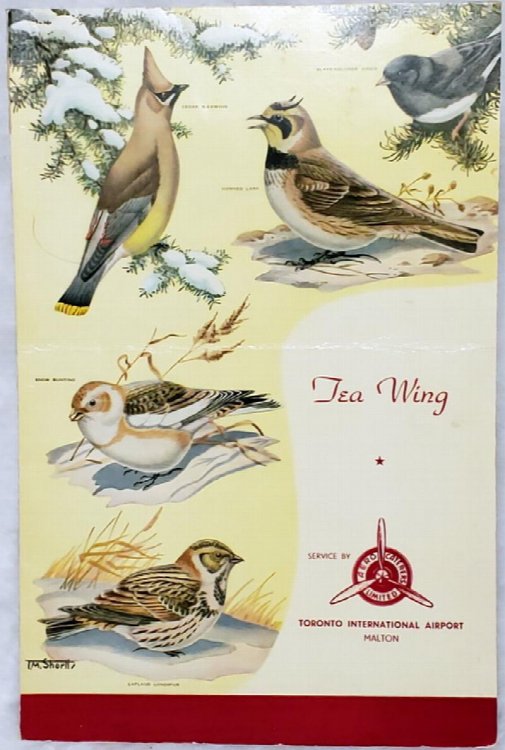Tea Wing [Menu] Service By Aero Caterers Limited, Toronto International Airport, Malton