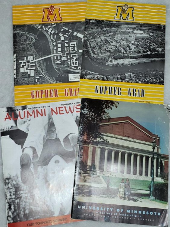 The University of Minnesota: A Century of Leadership in Education, Research and Service [with] Gopher Grad, Special Issue, 1958 [with] Gopher Grad, Special Issue [with] Alumni News, February 1961