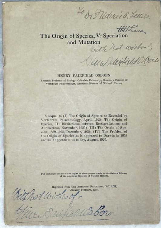 The Origin of Species, V: Speciation and Mutation