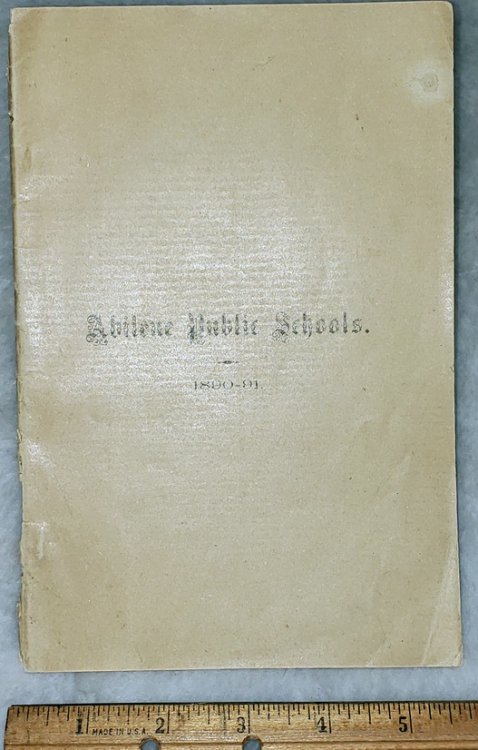 Abilene Public Schools. Fifth Annual Report of the Board of Education, for the Year Ending May 31, 1890