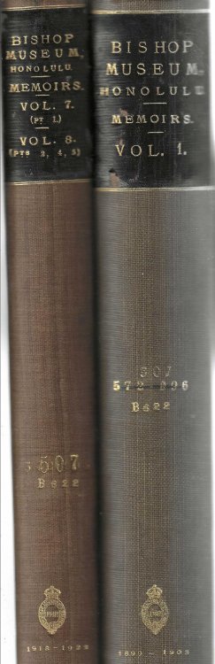 Hawaiian feather work [with] An index to the islands of the Pacific Ocean [with] Key to the birds of the Hawaiian group [with] Stone implements of the ancient Hawaiians [with] Additional notes on Hawaiian feather work [with] Additional notes on Hawaiian feather work. Second supplement [with] A contr
