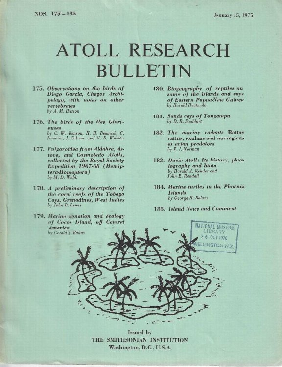 Atoll Research Bulletin. Nos. 175-185. January 1975