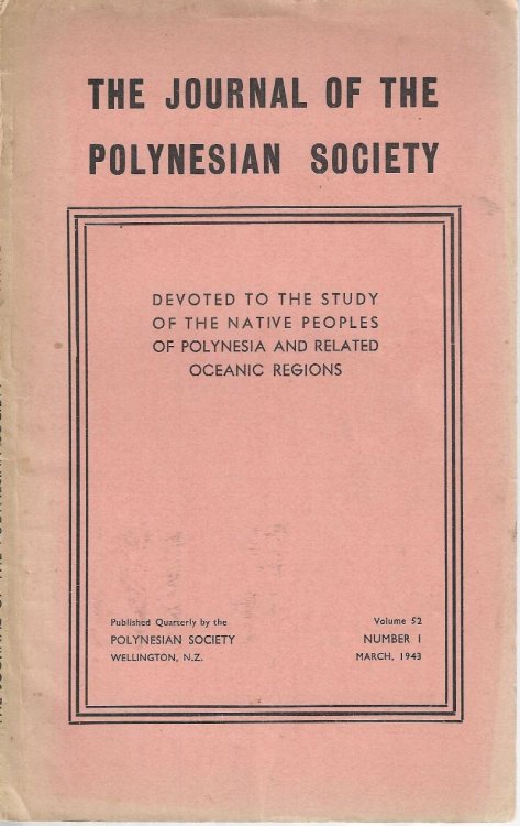 The Journal of the Polynesian Society. Vol. 52. No. 1. March 1943