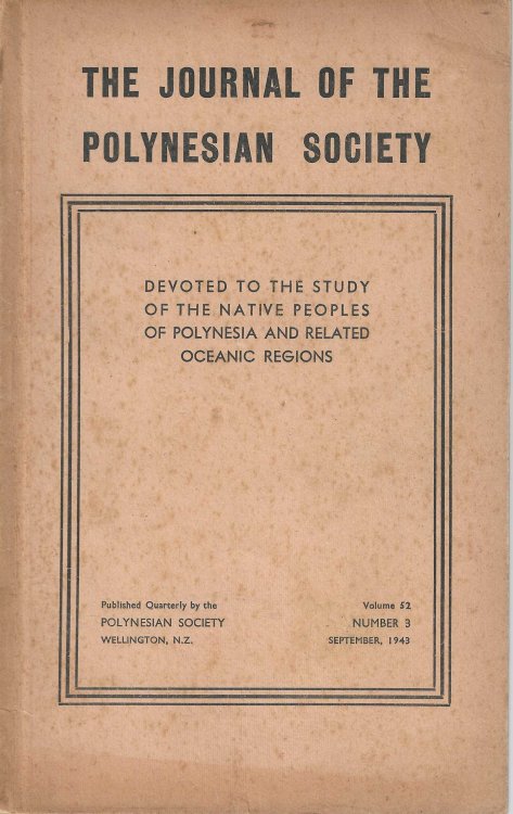 The Journal of the Polynesian Society. Vol. 52. No. 3. September 1943