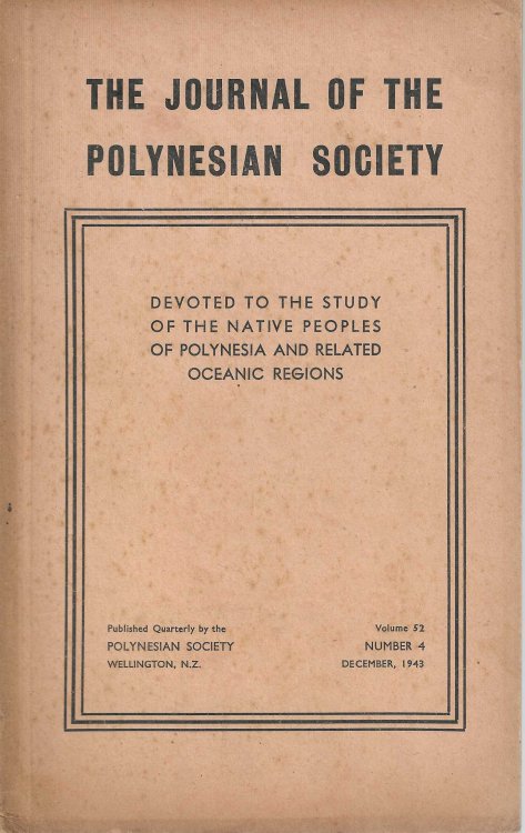 The Journal of the Polynesian Society. Vol. 52. No. 4. December 1943