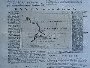 [Nuova Zealanda] Nuova Zelandia, o Terra degli Stati, detta dagl' Hollandesi het Niew Zelandt Scoperta dagli Medemi l'anno 1654 [First separate map of New Zealand, Coronelli 1696]