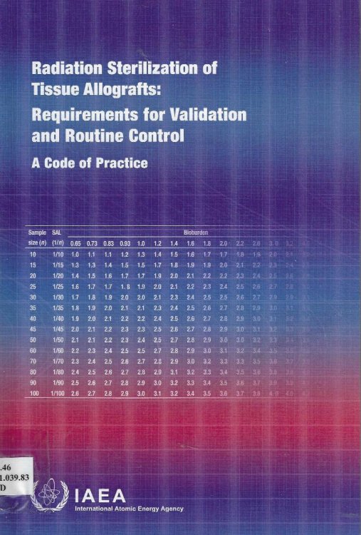 Radiation sterilization of tissue allografts: requirements for validation and routine control. A code of practice