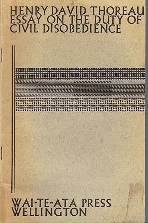 Essay on the Duty of Civil Disobedience
