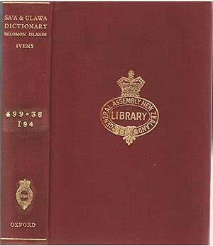 A dictionary of the language of Sa'a (Mala) and Ulawa: South-east Solomon Islands.