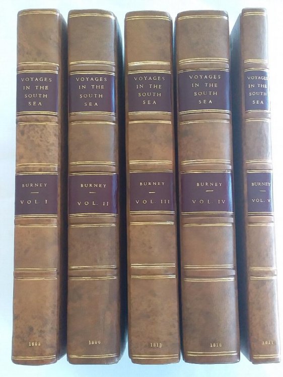 A Chronological History of the Discoveries in the South Sea or Pacific Ocean. Complete 5 volume set