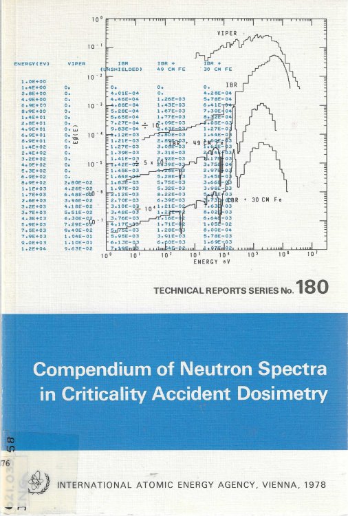 Compendium of Neutron Spectra in Criticality Accident Dosimetry. (TECHNICAL REPORTS SERIES No. 180 INTERNATIONAL ATOMIC ENERGY AGENCY)