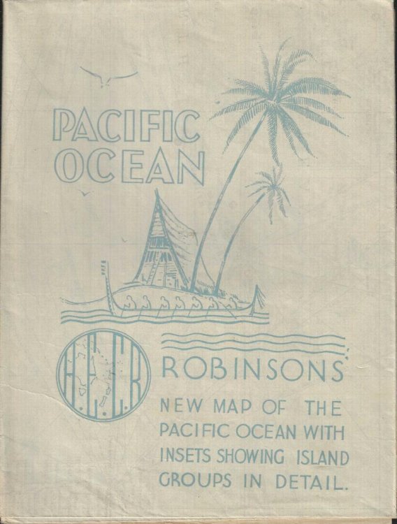 Robinson's new map of the Pacific Ocean with insets showing island groups in detail