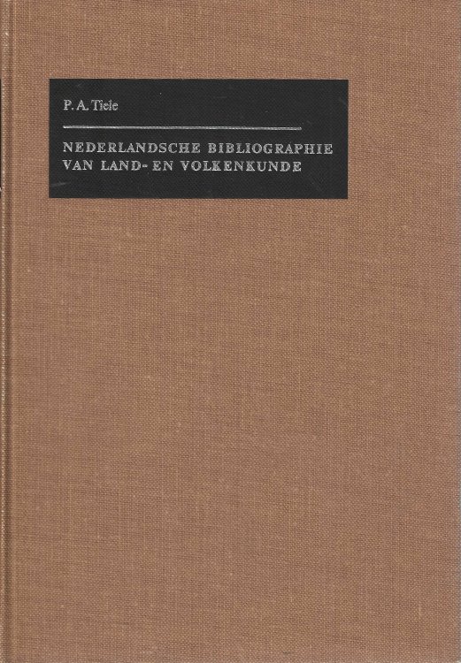 Nederlandsche Bibliographie van Land- en Volkenkunde. Dutch bibliography of geography and ethnography.