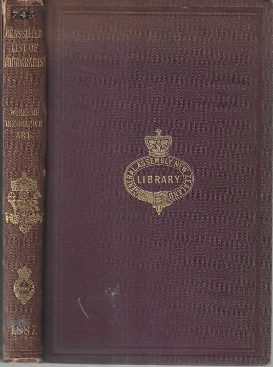 Classified list of photographs of works of decorative art in the South Kensington Museum, and other collections