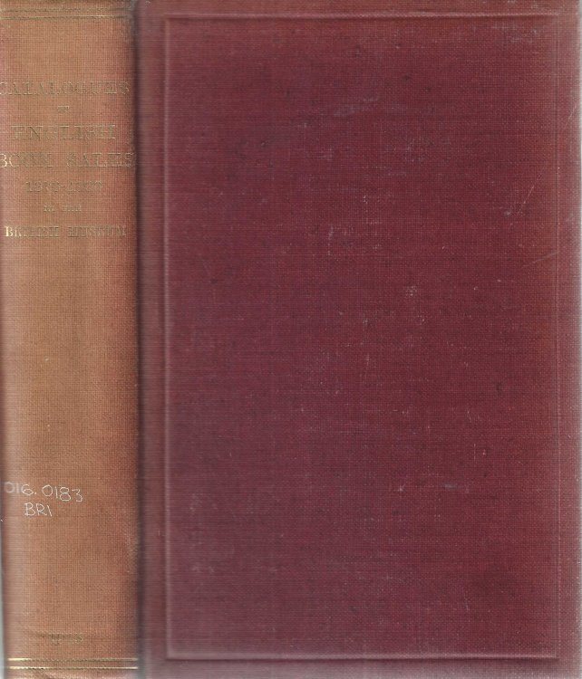 List of Catalogues of English Book Sales, 1676-1900, Now in the British Museum