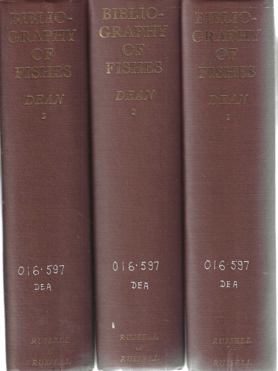 A bibliography of fishes. Complete 3 volume set