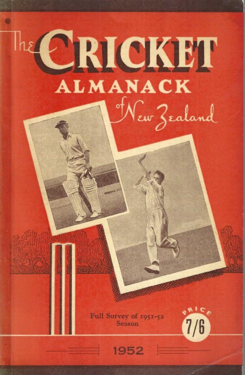 The Cricket Almanack of New Zealand 1952. Full surveys of the 1951-52 season