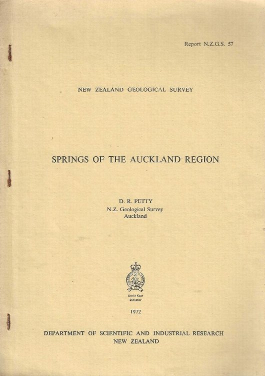 Springs of the Auckland Region. New Zealand Geological Survey Report 57