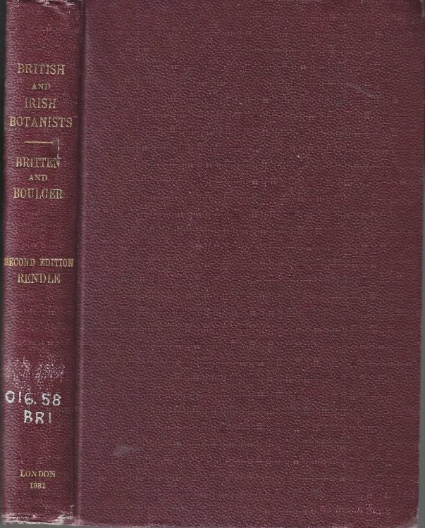 A biographical index of deceased British and Irish botanists
