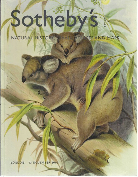 Natural History, Travel, Atlases and Maps: Sotheby's, London 13 November 2003