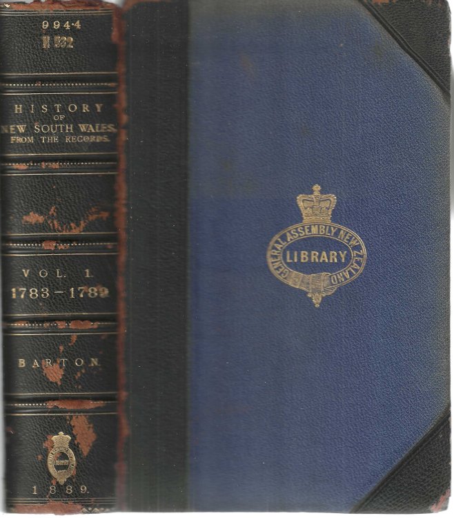 History of New South Wales. From the Records. Volume 1. Governor Philip 1783 - 1789