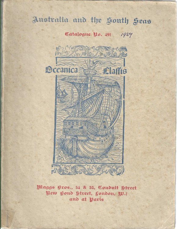 Australia and the South Seas. Catalogue No. 491.