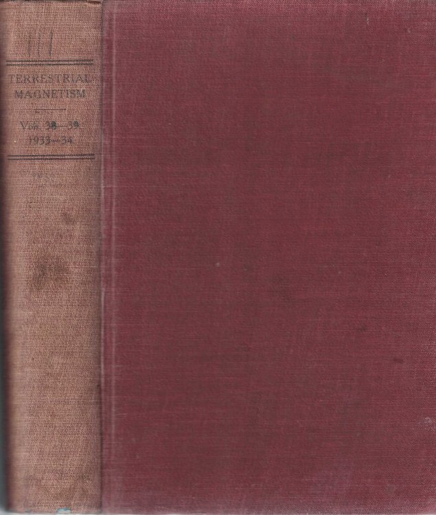 Terrestrial Magnetism and Atmospheric Electricity. An International Quarterly Journal. Volume 38. March - December 1933.