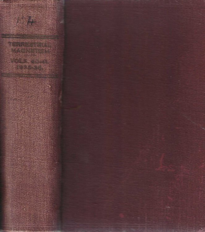 Terrestrial Magnetism and Atmospheric Electricity. An International Quarterly Journal. Volume 40 and 41. March - December 1935 and March - December 1936.
