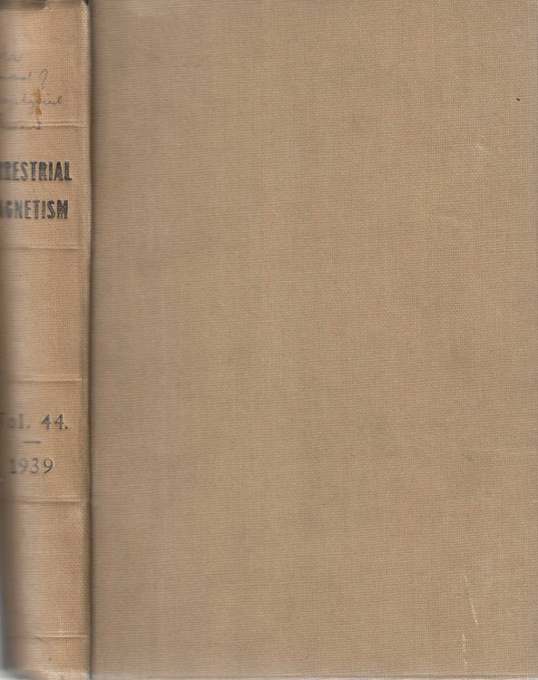 Terrestrial Magnetism and Atmospheric Electricity. An International Quarterly Journal. Volume 44. March - December 1939.