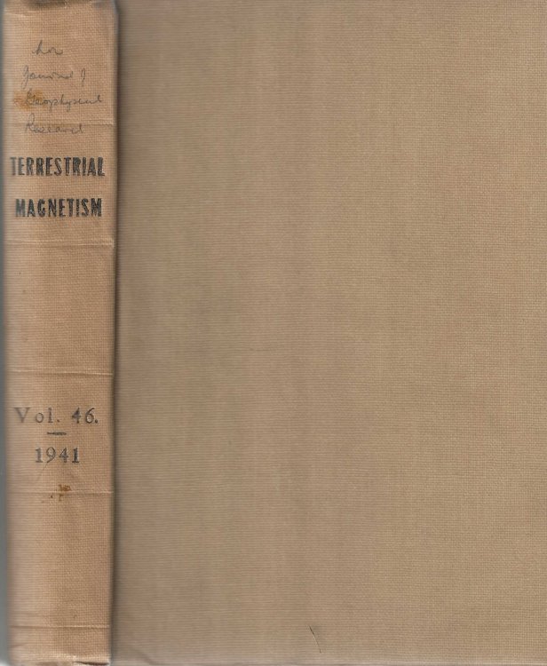 Terrestrial Magnetism and Atmospheric Electricity. An International Quarterly Journal. Volume 46. March - December 1941.