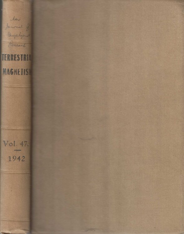 Terrestrial Magnetism and Atmospheric Electricity. An International Quarterly Journal. Volume 47. March - December 1942.