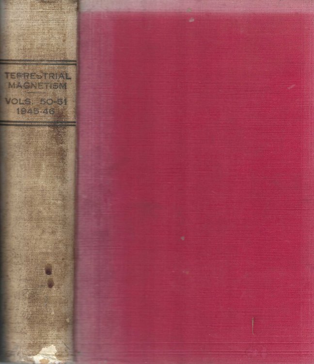 Terrestrial Magnetism and Atmospheric Electricity. An International Quarterly Journal. Volume 50 and 51. March - December 1945 and March - December 1946.