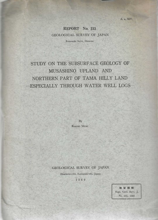 Study on the Subsurface Geology of Musashino Upland and Northern Part of Tama Hilly Land - Especially Through Water Well Logs.