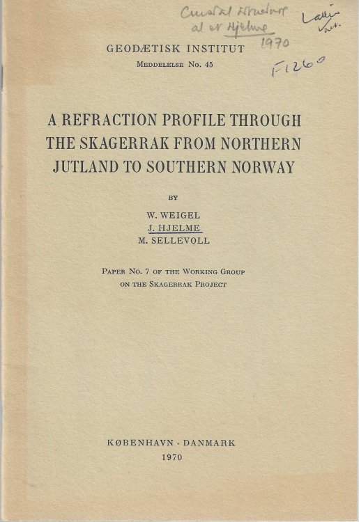 A Refraction Profile Through the Skagerrak from Northern Jutland to Southern Norway.