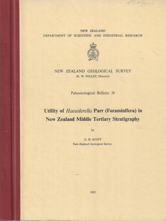 Utility of Haeuslerella Parr (Foraminifera) in New Zealand Middle Tertiary Stratigraphy. New Zealand Geological Survey. Palaeontological Bulletin 38.