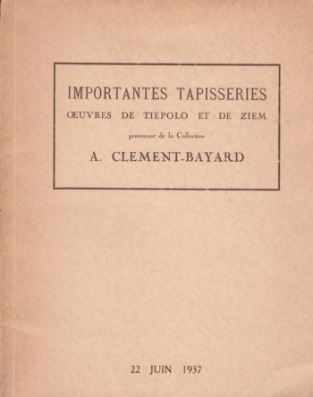 Importantes Tapisseries oeuvres de Tiepolo et de Ziem