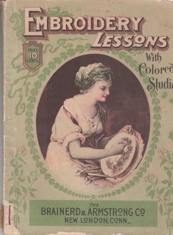Embroidery Lessons with colored studies 1900