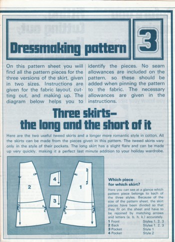 Dressmaking Pattern 1, 2, 3, 4