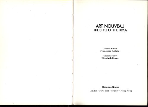Art Nouveau: the style of the 1890's
