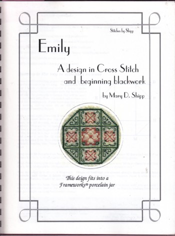 Emily, a design in Cross Stitch and beginning Blackwork