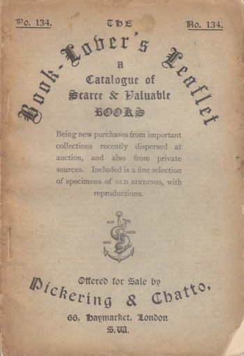 Book-Lover's Leaflet: a catalogue of scarce & valuable books