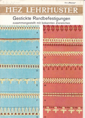 Gestickte Randbefestigungen (embroidered hemming with popular sti tches
