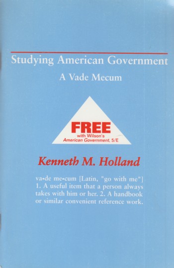 Studying American Government: a vade mecum