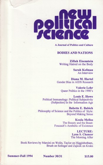 New Political Science 1994 Summer/Fall #30/31