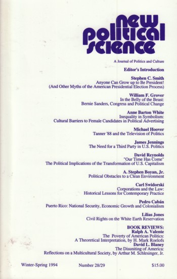 New Political Science 1994 Winter/Spring #28/29