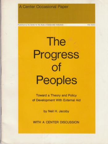 Progress of Peoples: toward a theory and policy of development w ith