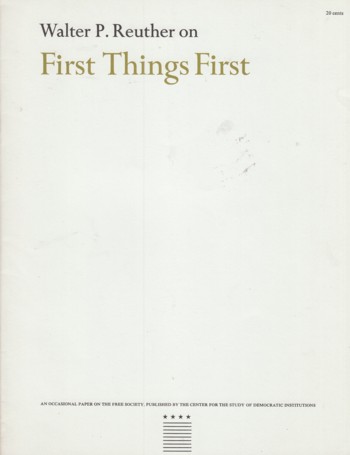 First Things First
